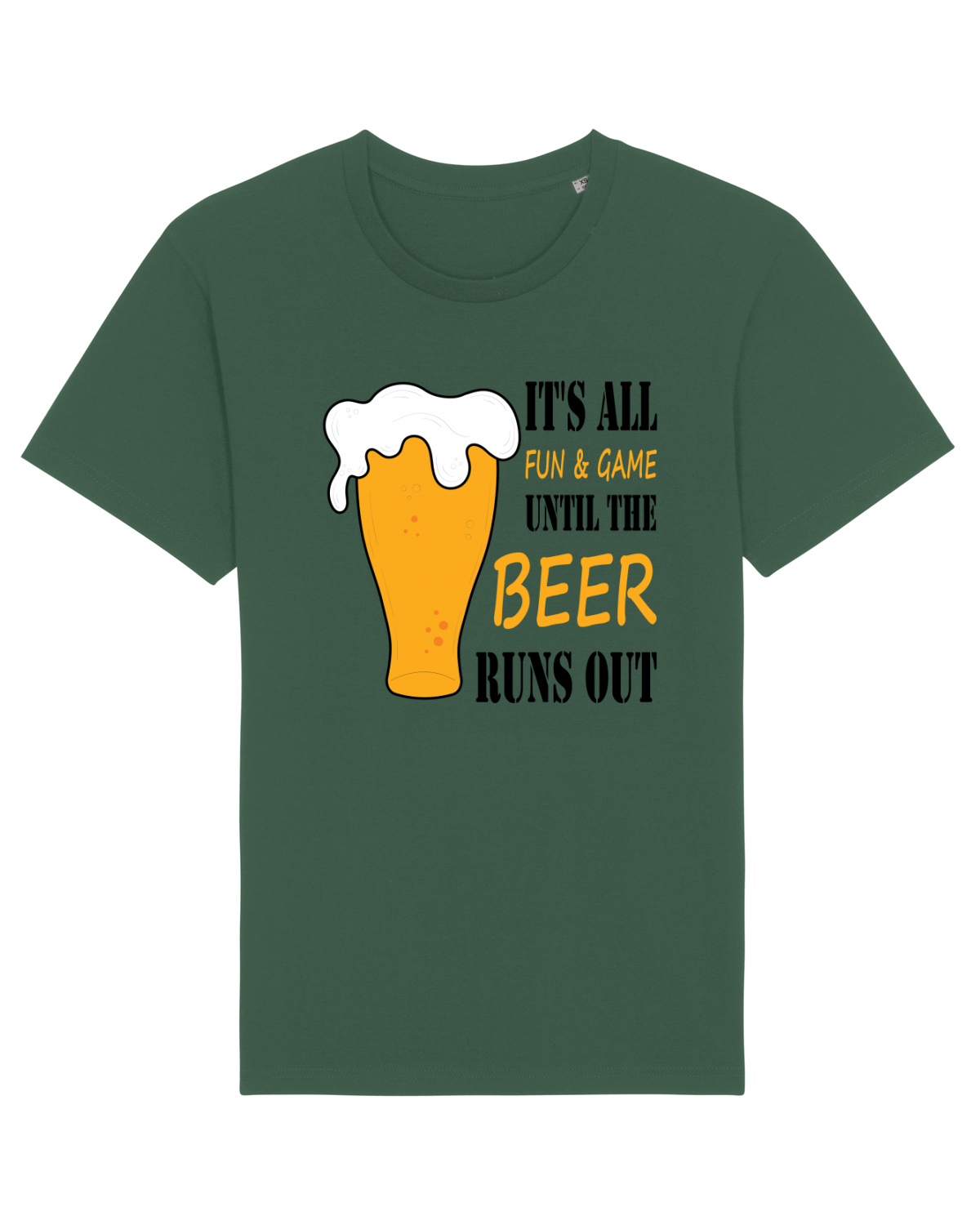 Tricou mânecă scurtă Unisex Rocker Bottle Green
