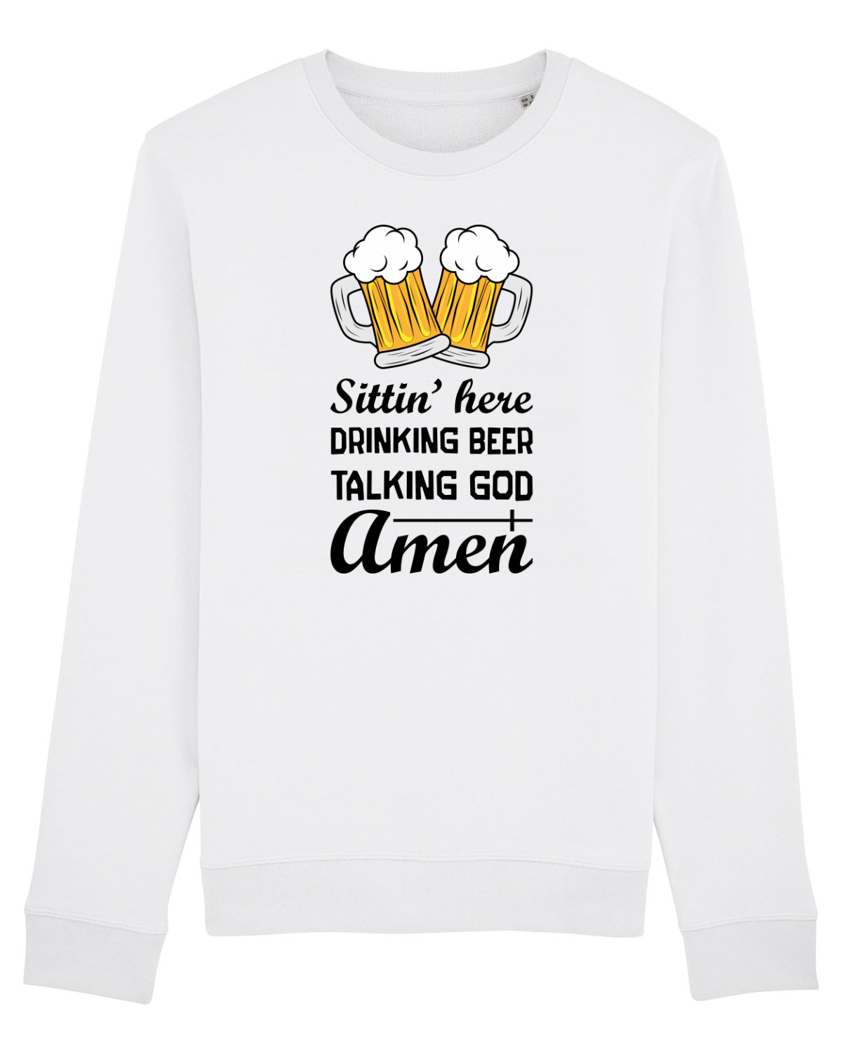 Bluză mânecă lungă Unisex Rise White