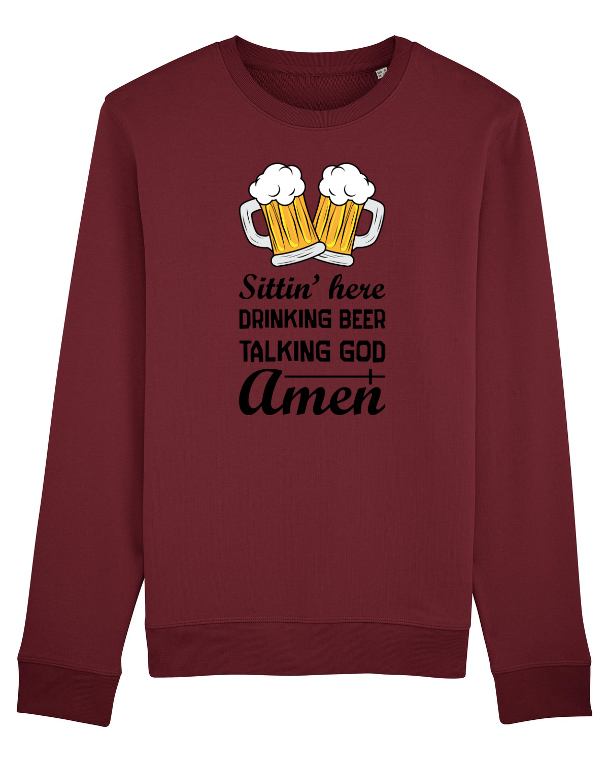 Bluză mânecă lungă Unisex Rise Burgundy