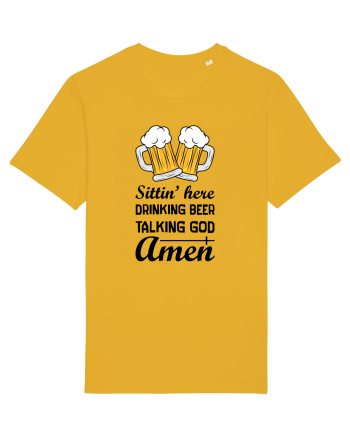 Sittin' Here Drinking Beer Talking God Amen Spectra Yellow