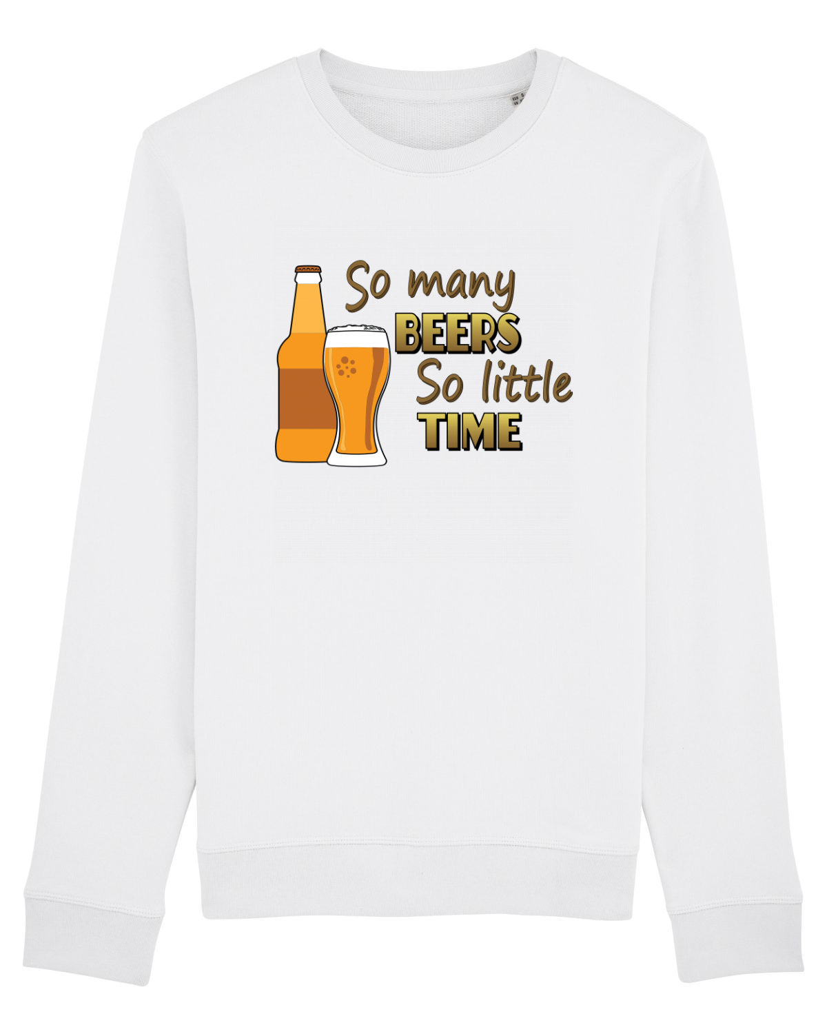 Bluză mânecă lungă Unisex Rise White