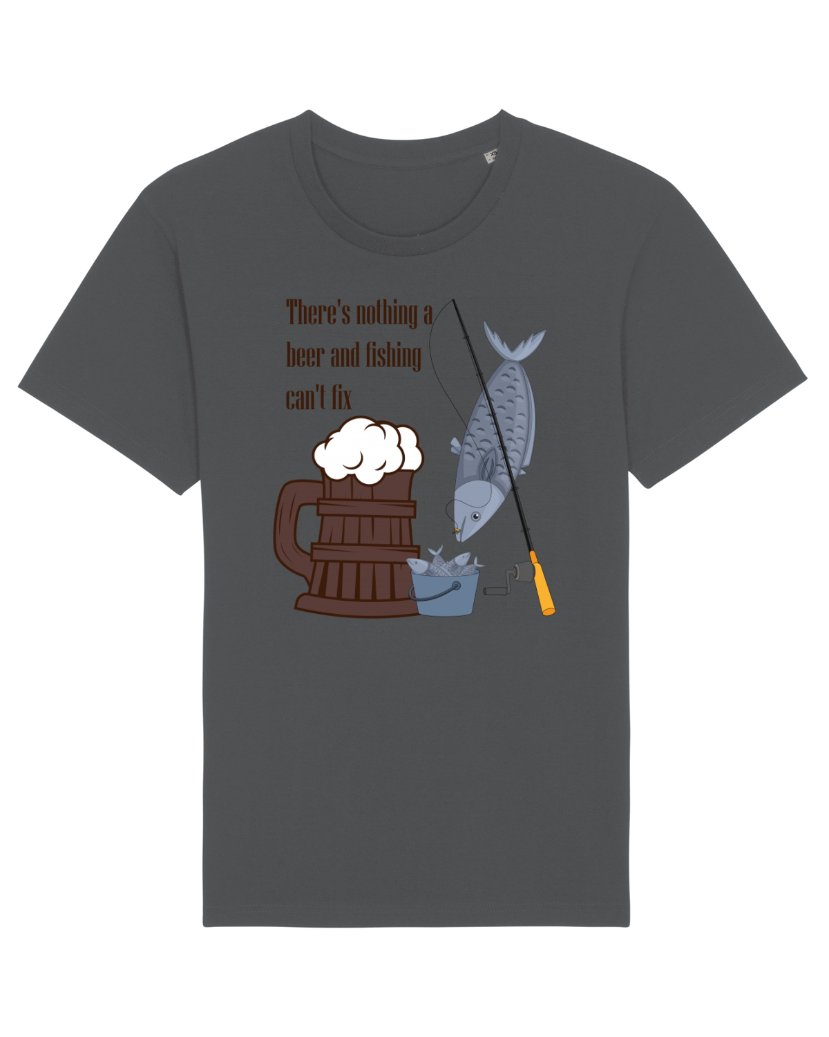 Tricou mânecă scurtă Unisex Rocker Anthracite