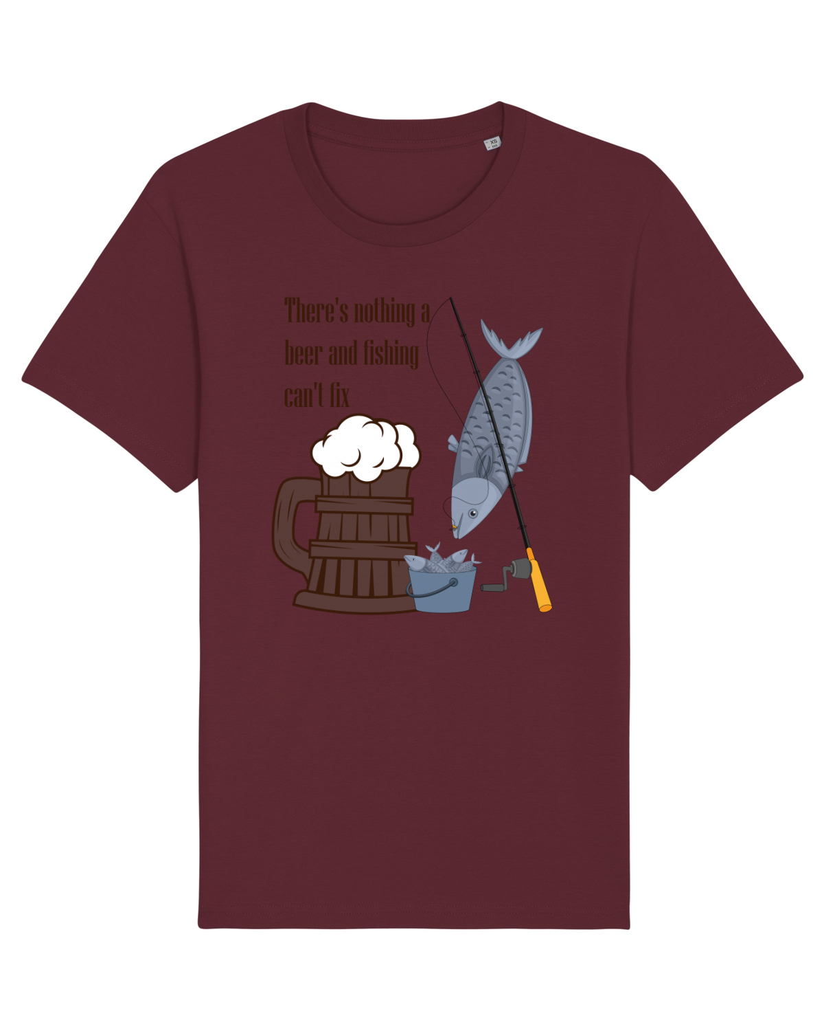 Tricou mânecă scurtă Unisex Rocker Burgundy