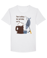 There's Nothing A Beer And Fishing Can't Fix Tricou mânecă scurtă guler larg Bărbat Skater