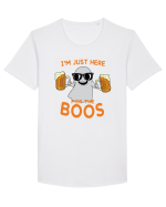 I'm Just Here For The Boos Tricou mânecă scurtă guler larg Bărbat Skater