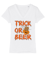 Trick or Beer Tricou mânecă scurtă guler V Damă Evoker