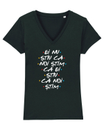 EI NU STIU CA NOI STIM CA EI STIU CA NOI STIM Tricou mânecă scurtă guler V Damă Evoker