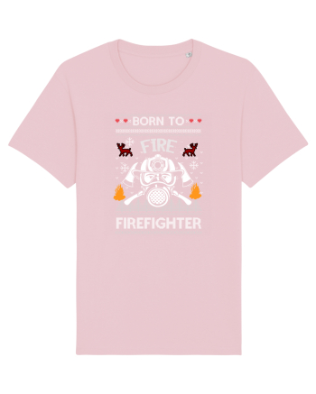 Merry Christmas Born To Fire Cotton Pink