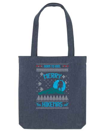 Merry Christmas Born To Hike Midnight Blue