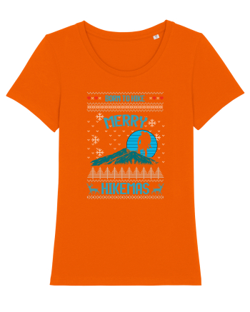 Merry Christmas Born To Hike Bright Orange
