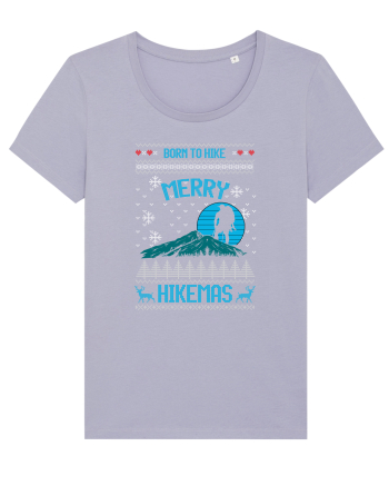Merry Christmas Born To Hike Lavender