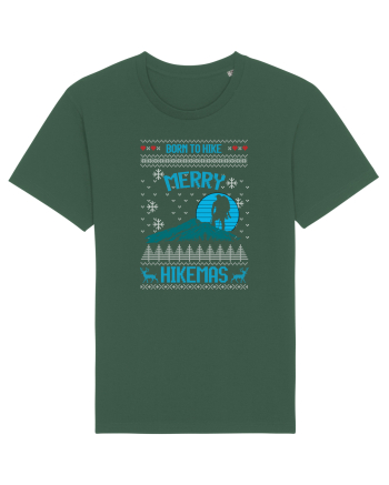 Merry Christmas Born To Hike Bottle Green
