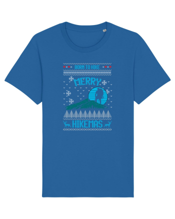 Merry Christmas Born To Hike Royal Blue