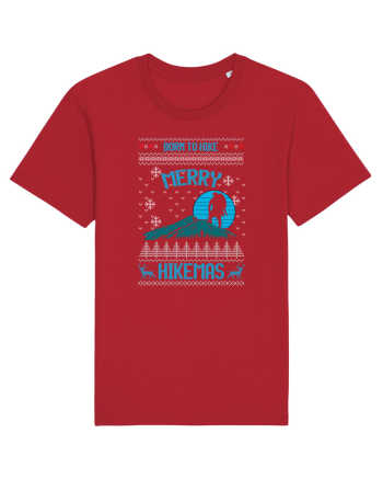 Merry Christmas Born To Hike Red