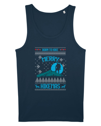 Merry Christmas Born To Hike Navy