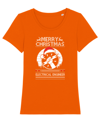 Merry Christmas Electrical Engineer Bright Orange
