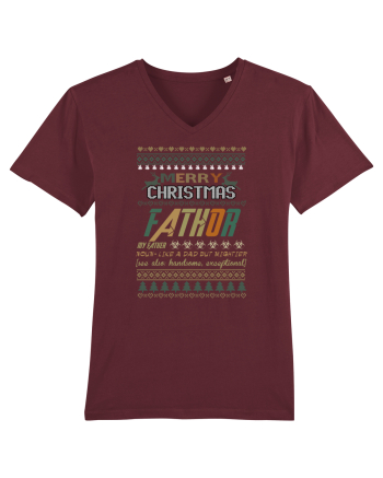 Merry Christmas Fathor Burgundy