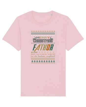 Merry Christmas Fathor Cotton Pink