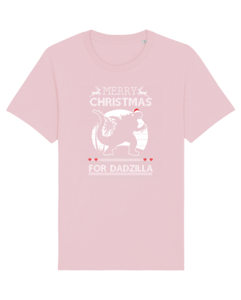Merry Christmas For Dadzilla Cotton Pink