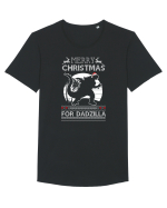 Merry Christmas For Dadzilla Tricou mânecă scurtă guler larg Bărbat Skater