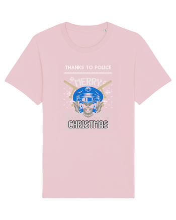 Merry Christmas Police Cotton Pink