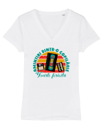 Amintiri dintr-o copilărie foarte fericită Tricou mânecă scurtă guler V Damă Evoker