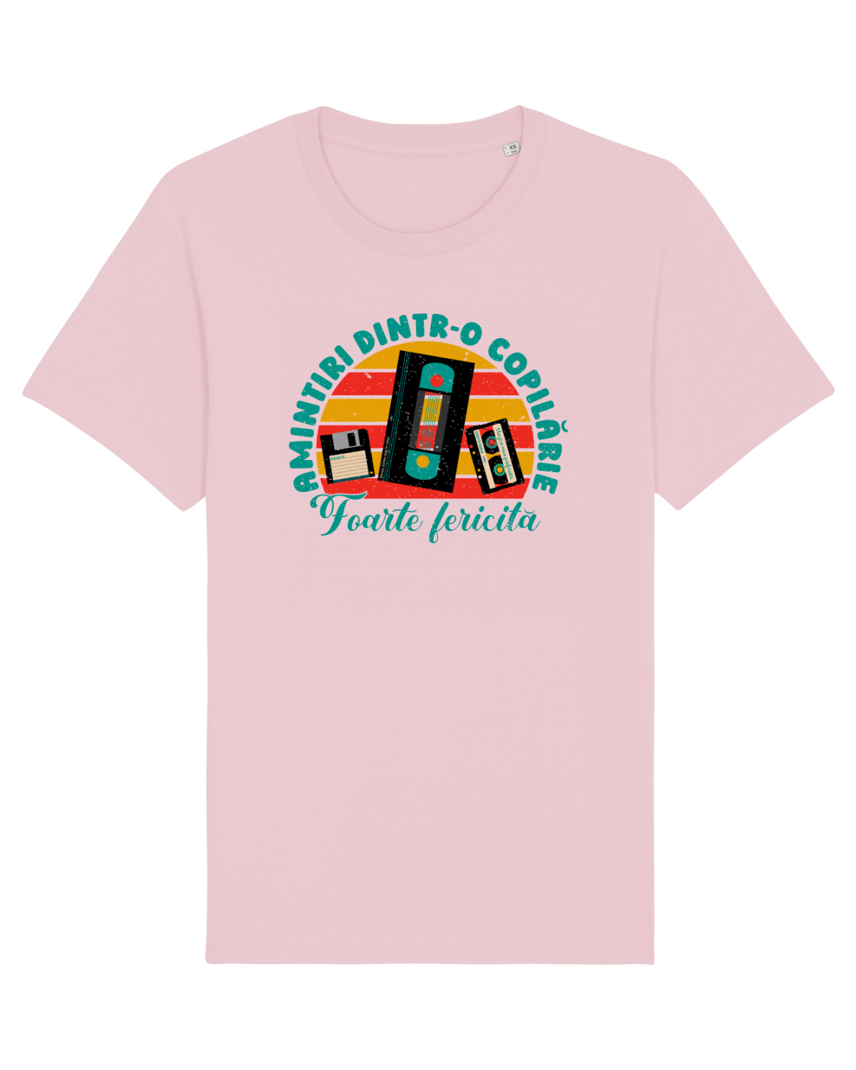 Tricou mânecă scurtă Unisex Rocker Cotton Pink