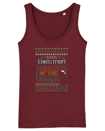Merry Christmom Best Mom In Galaxy Burgundy