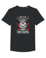 Merry Firefighmas Tricou mânecă scurtă guler larg Bărbat Skater