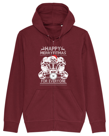 Merry Fitmas For Everyoane Burgundy