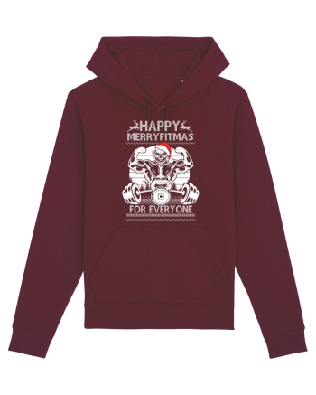 Merry Fitmas For Everyoane Burgundy