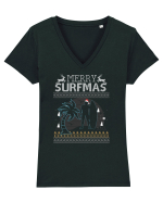 Merry Surfmas Tricou mânecă scurtă guler V Damă Evoker