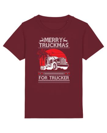 Merry Truckmas For Trucker Burgundy