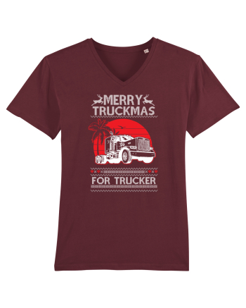 Merry Truckmas For Trucker Burgundy