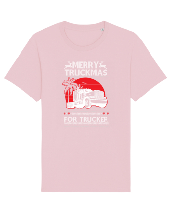 Merry Truckmas For Trucker Cotton Pink