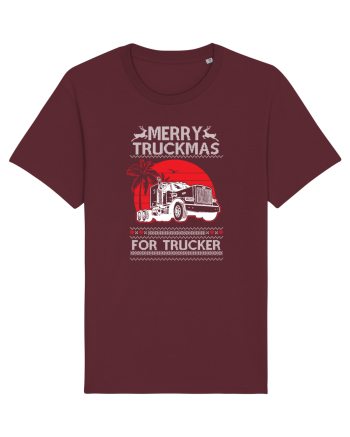Merry Truckmas For Trucker Burgundy