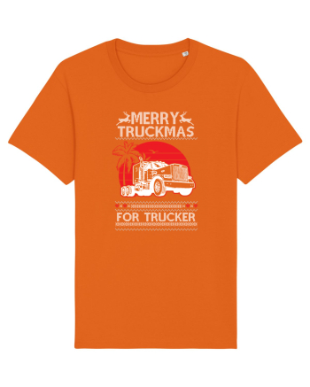 Merry Truckmas For Trucker Bright Orange