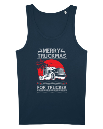Merry Truckmas For Trucker Navy
