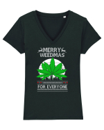 Merry Weedmas For Everyone Tricou mânecă scurtă guler V Damă Evoker