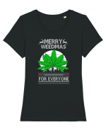 Merry Weedmas For Everyone Tricou mânecă scurtă guler larg fitted Damă Expresser