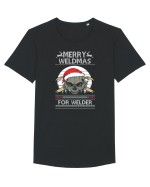 Merry Weldmas Tricou mânecă scurtă guler larg Bărbat Skater