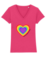MY HEART Tricou mânecă scurtă guler V Damă Evoker