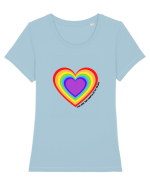 MY HEART Tricou mânecă scurtă guler larg fitted Damă Expresser