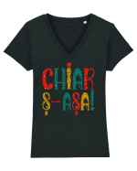 Chiar ș-așa! Tricou mânecă scurtă guler V Damă Evoker