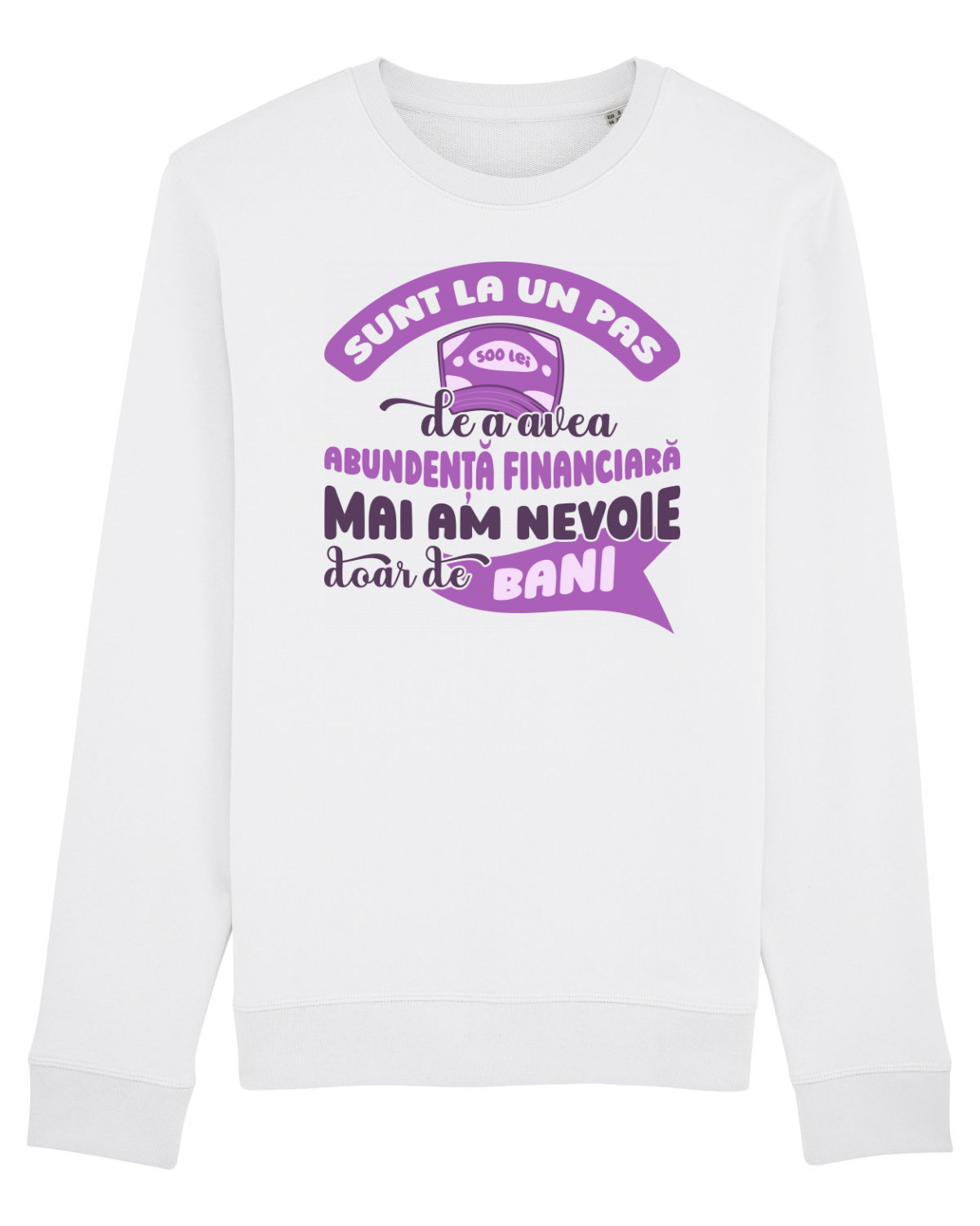 Bluză mânecă lungă Unisex Rise White