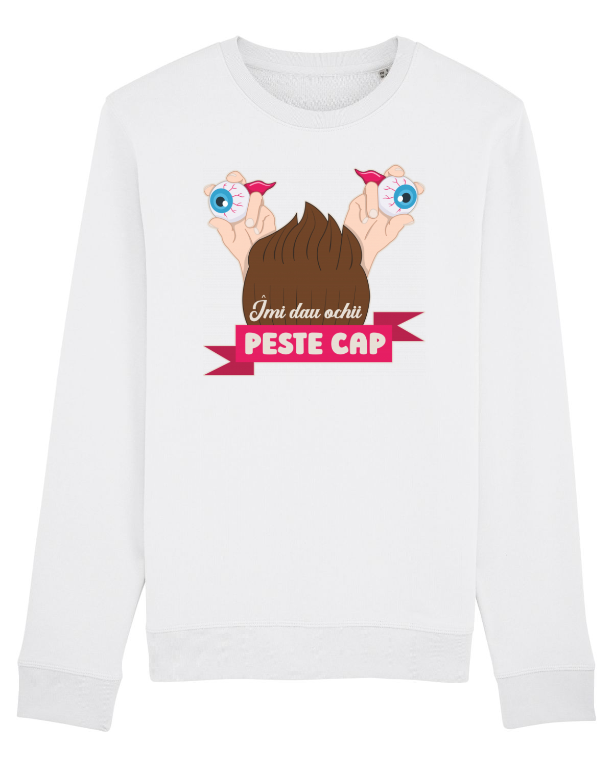 Bluză mânecă lungă Unisex Rise White