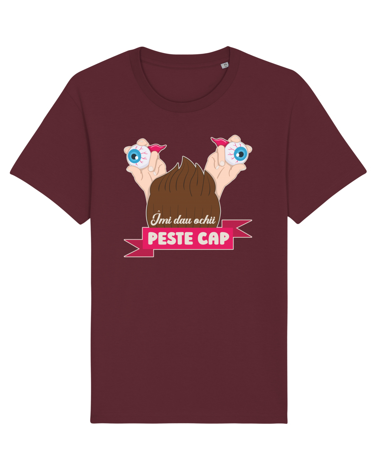 Tricou mânecă scurtă Unisex Rocker Burgundy