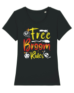 Free Broom Rides Tricou mânecă scurtă guler larg fitted Damă Expresser