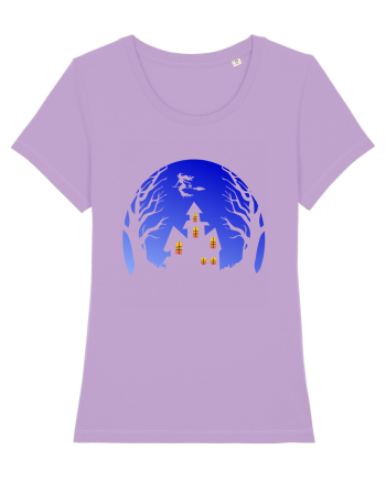 Halloween Blue Moon Scary House Lavender Dawn