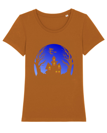 Halloween Blue Moon Scary House Roasted Orange